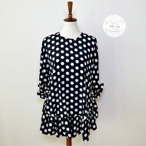 SCERA COLLECTION Polka Dot Blouse Size Small